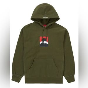 Supreme Portrait Hooded Sweatshirt - Dark Olive - Medium